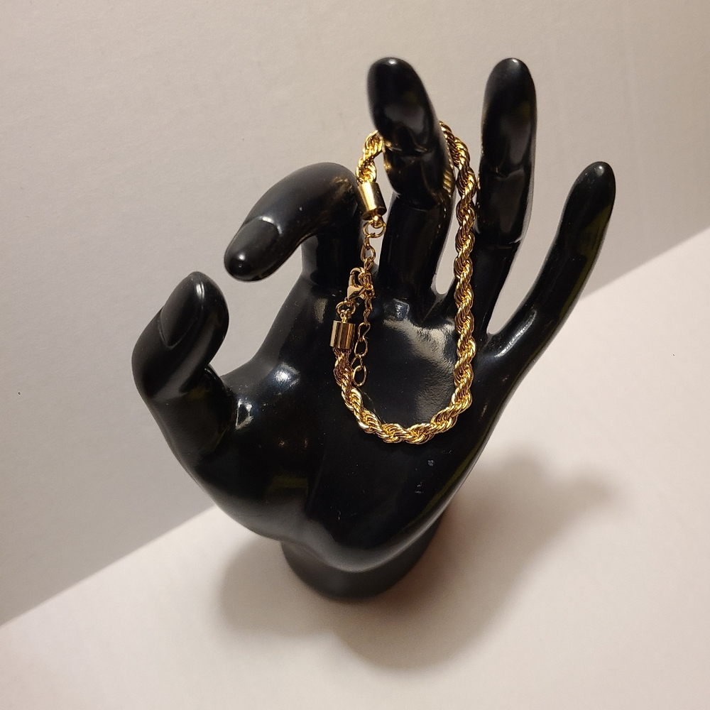 BRASS ENHANCED ROPE CHAIN BRACELET